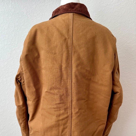 Carhartt Loose Fit Firm Duck Insulated Traditional Coat Brown Men's Size L - Picture 7 of 11